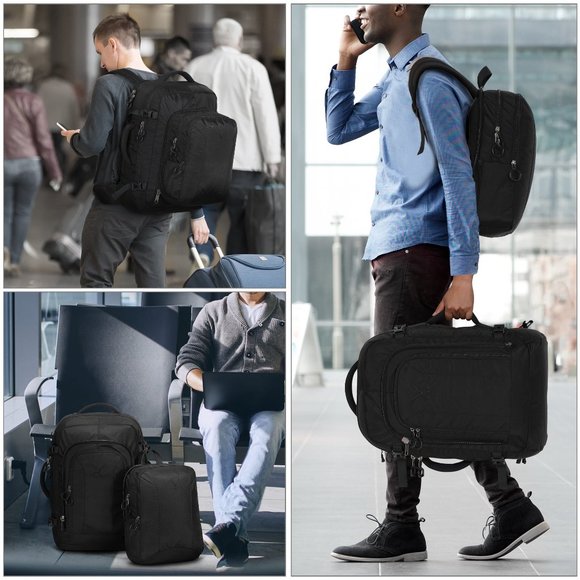 Hynes Eagle 2 in 1 Travel Backpack 48L Carry on Backpack with Removable Daypack - Picture 6 of 8